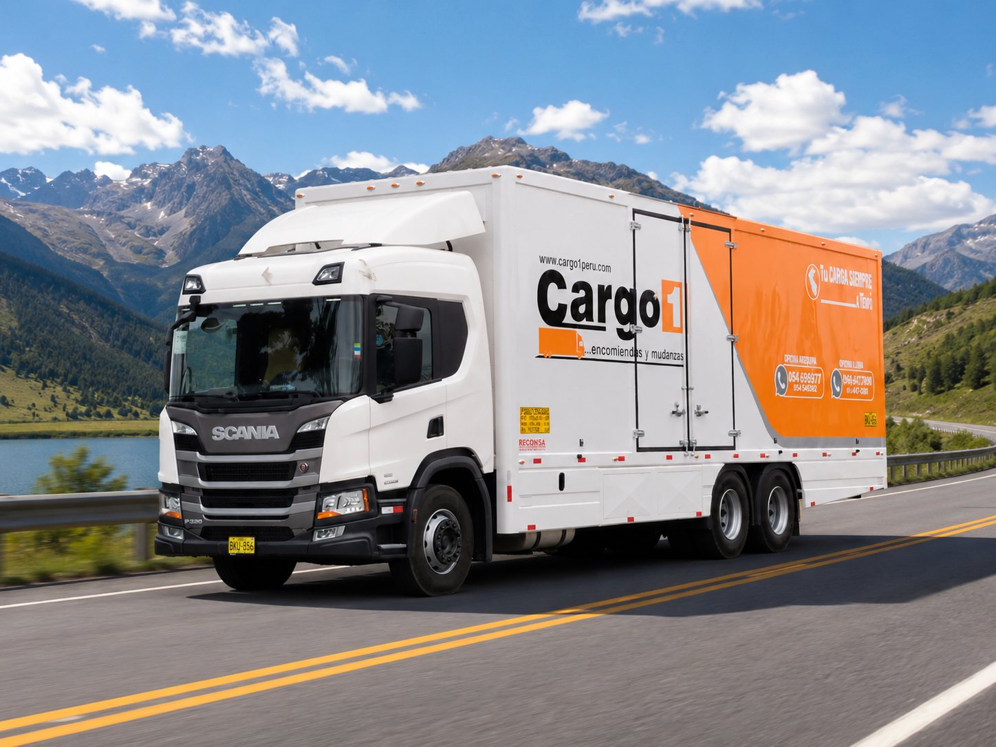 Camión Cargo 1 en ruta de montaña